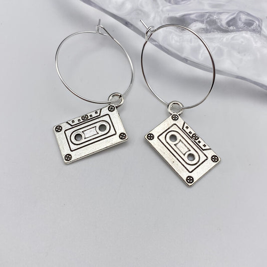 Cassette Hoop Earrings