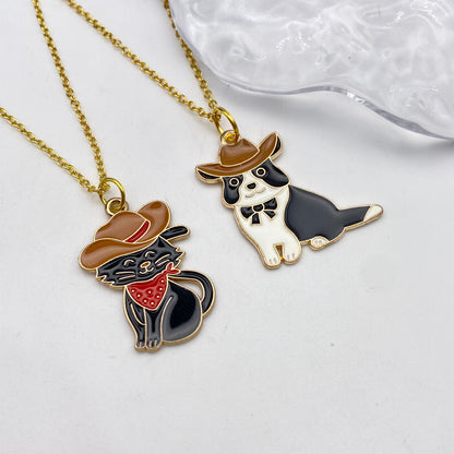 Cowboy Cat Necklace