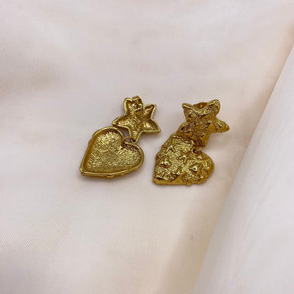 Dangly Starfish Love Stud Earrings