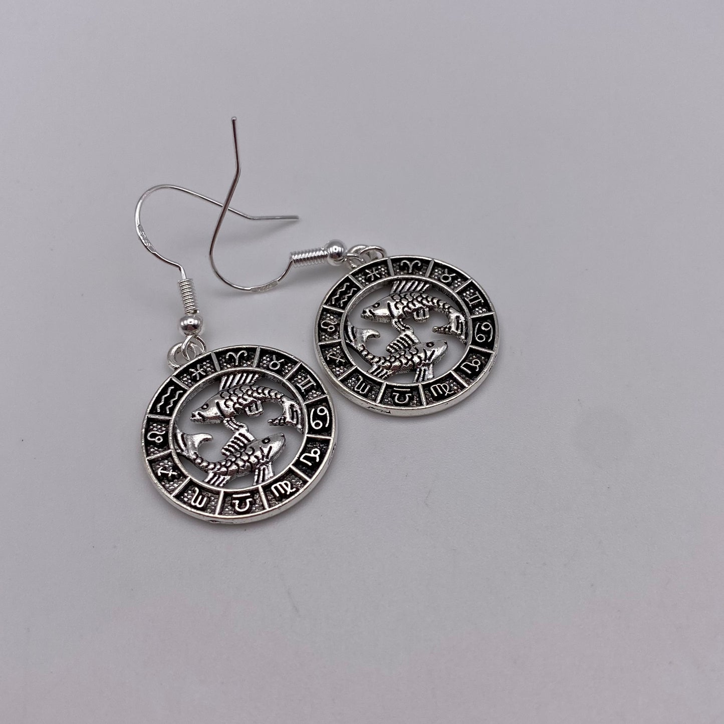 Silver Image Star Sign Earrings