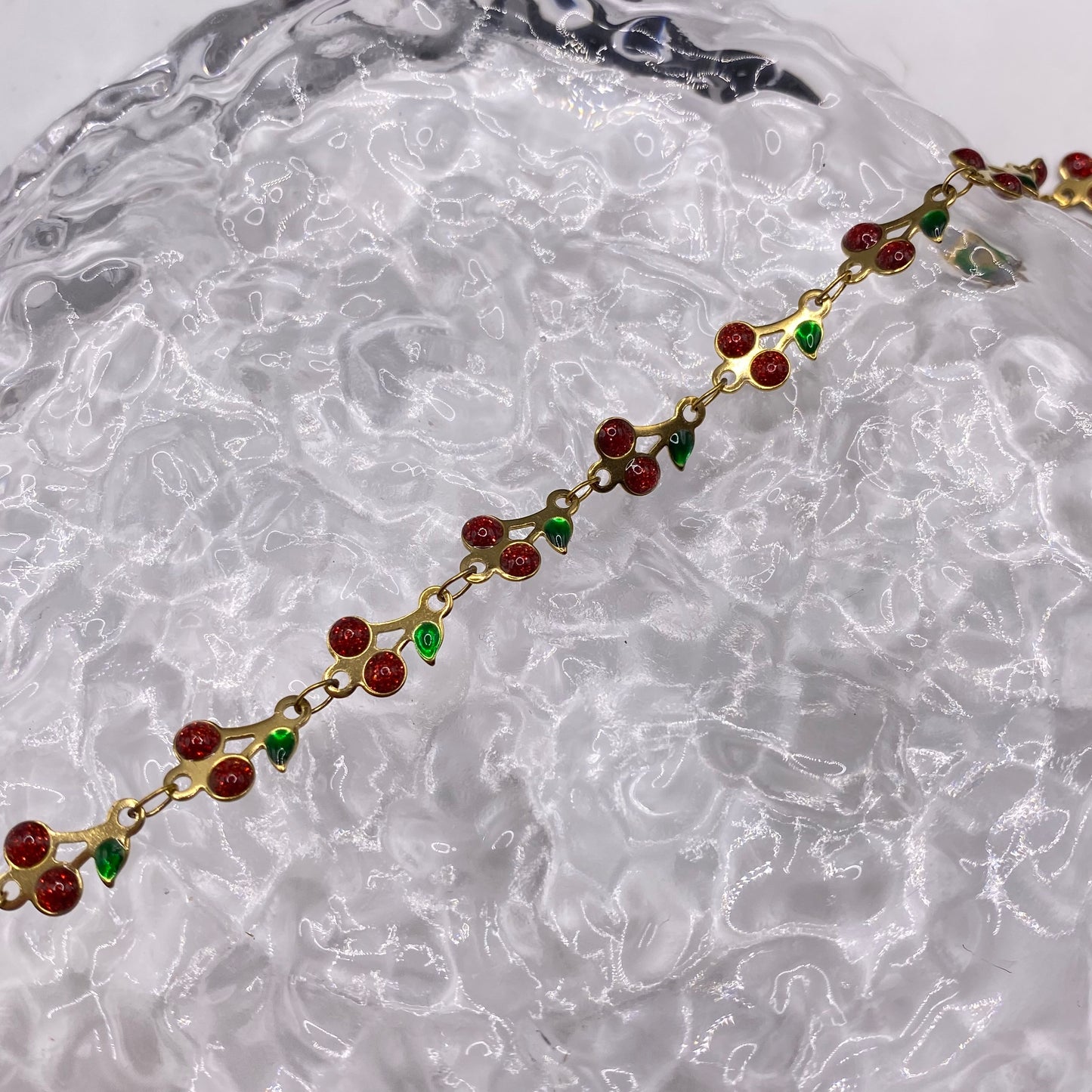 Gold Cherry Bracelet