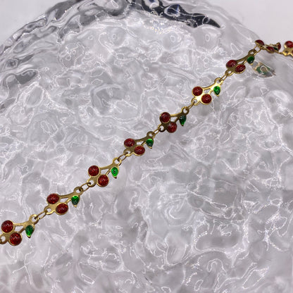 Gold Cherry Bracelet