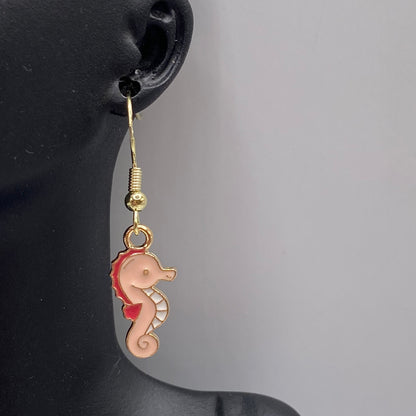 Light Pink Seahorse Earrings
