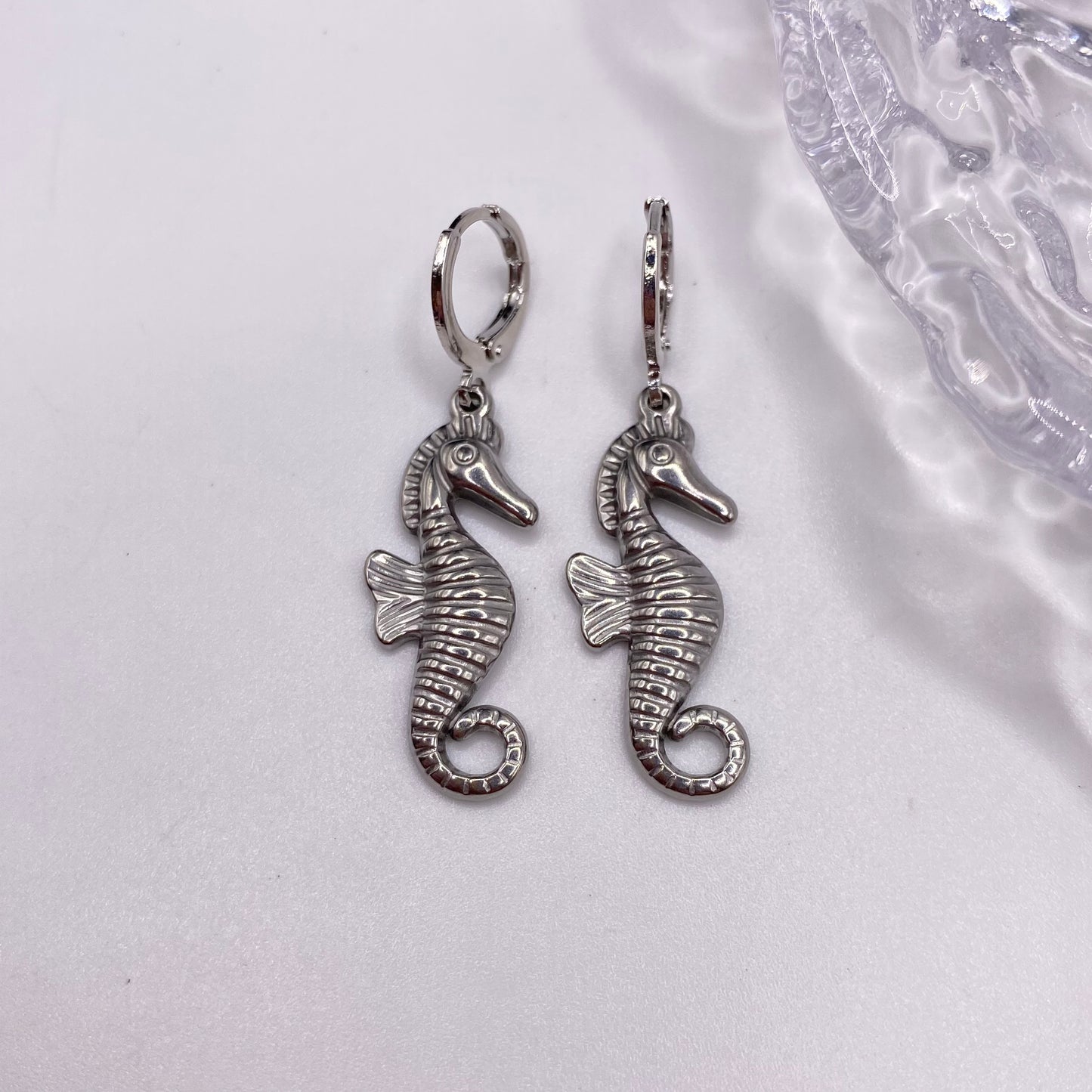 Seahorse Huggie Hoop Earrings