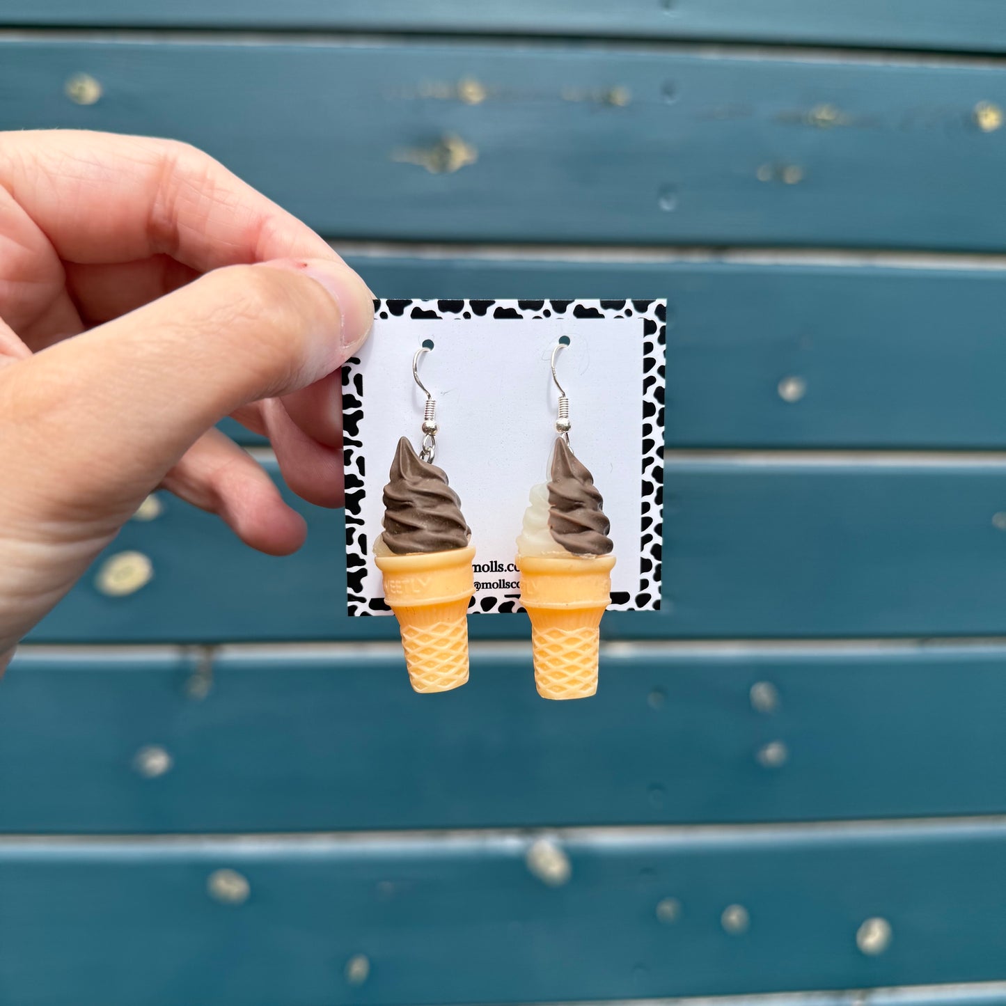 Chocolate Ice Cream Swirl Earrings