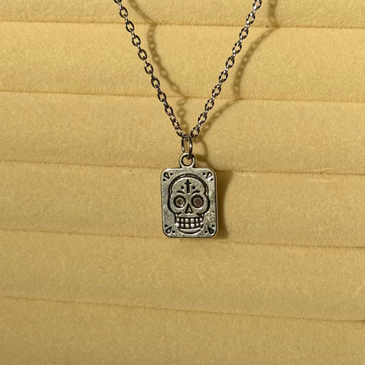 Skull Card Necklace