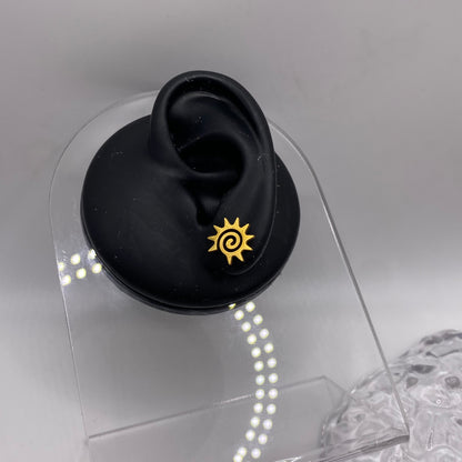 Spiral Sun Stud Earrings