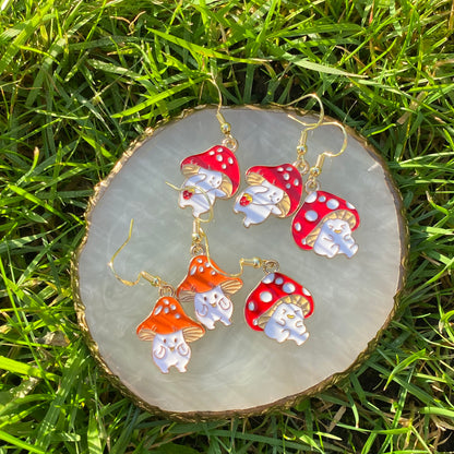 Cartoon Mushroom Earrings