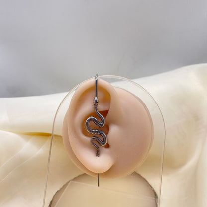 Through the Ear Snake Ear Cuff