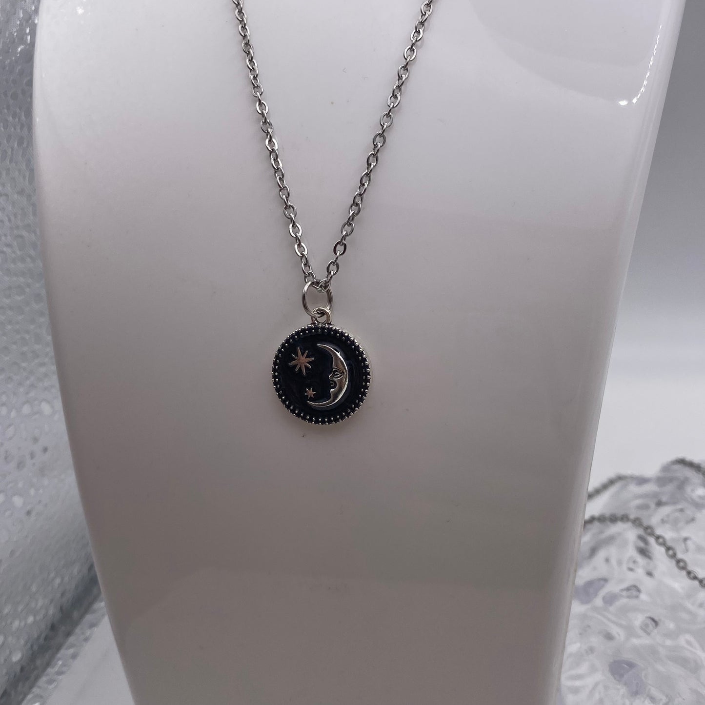 Colourful Moon Pendant Necklace