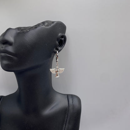 Dove Huggie Hoop Earrings