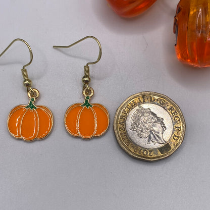 Gold Pumpkin Earrings