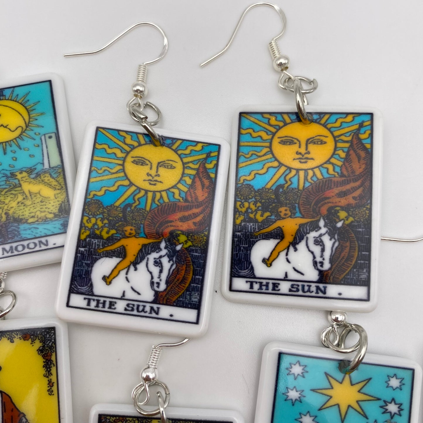 Colourful Tarot Card Earrings