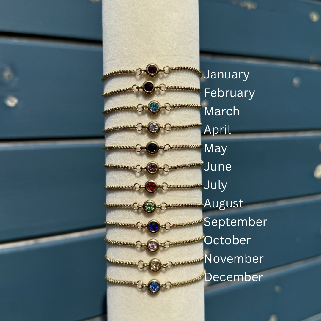 Gold Birthstones Bracelet