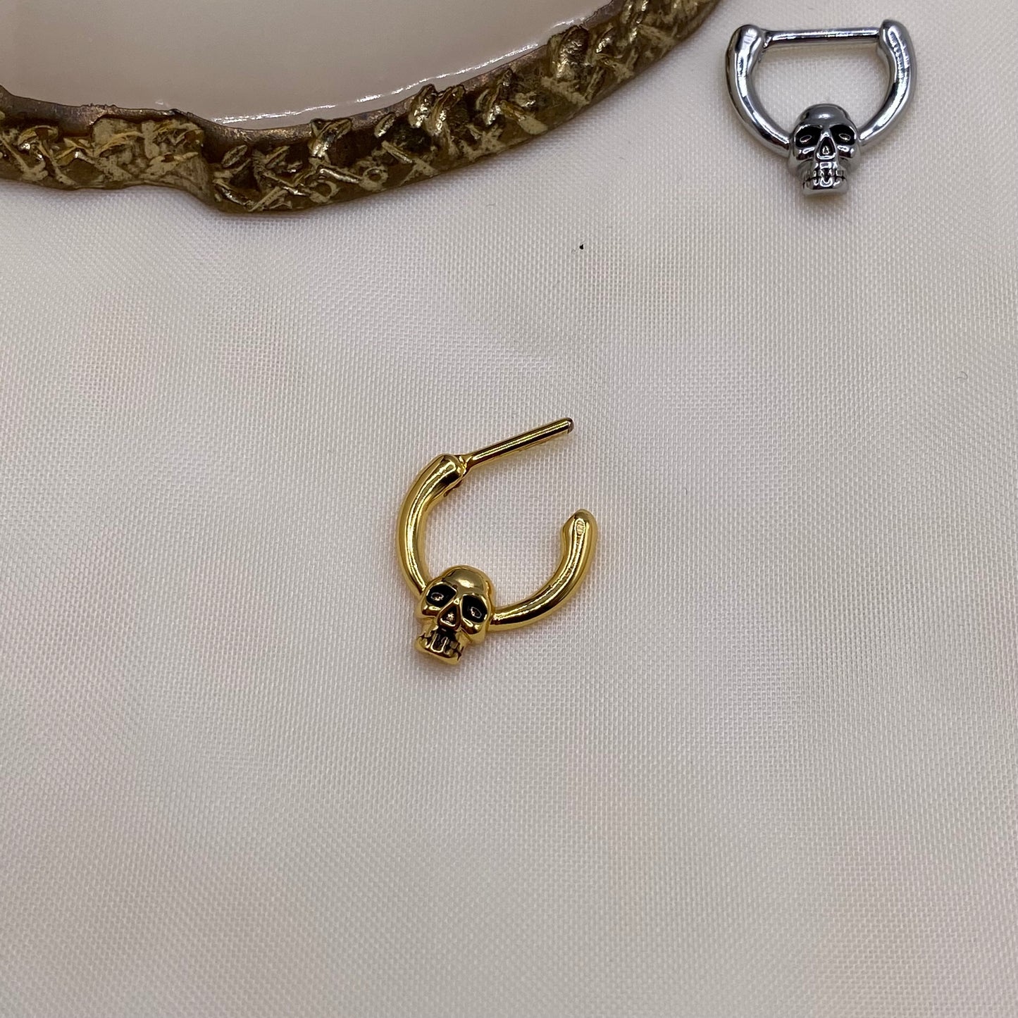 Skull Nose Septum Hoop Ring