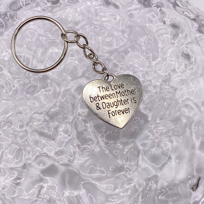 A Mother’s Love Slogan Heart Keyring