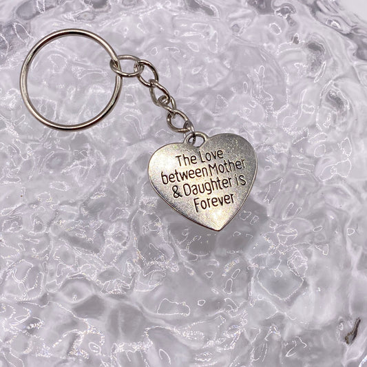 A Mother’s Love Slogan Heart Keyring