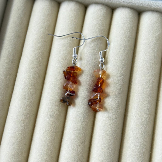 Orange Crystal Earrings