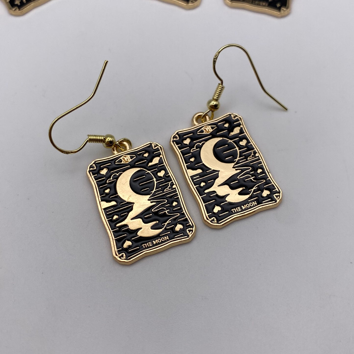 Gold Image Tarot Card Earrings