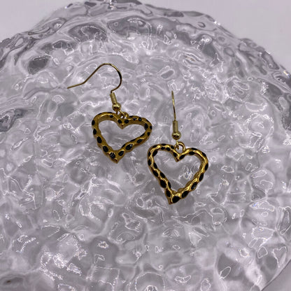 Gold Heart Earrings