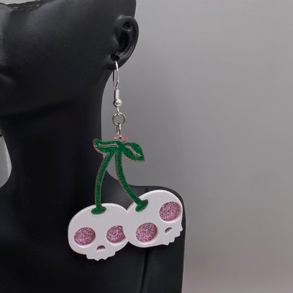 Cherry Skull Earrings