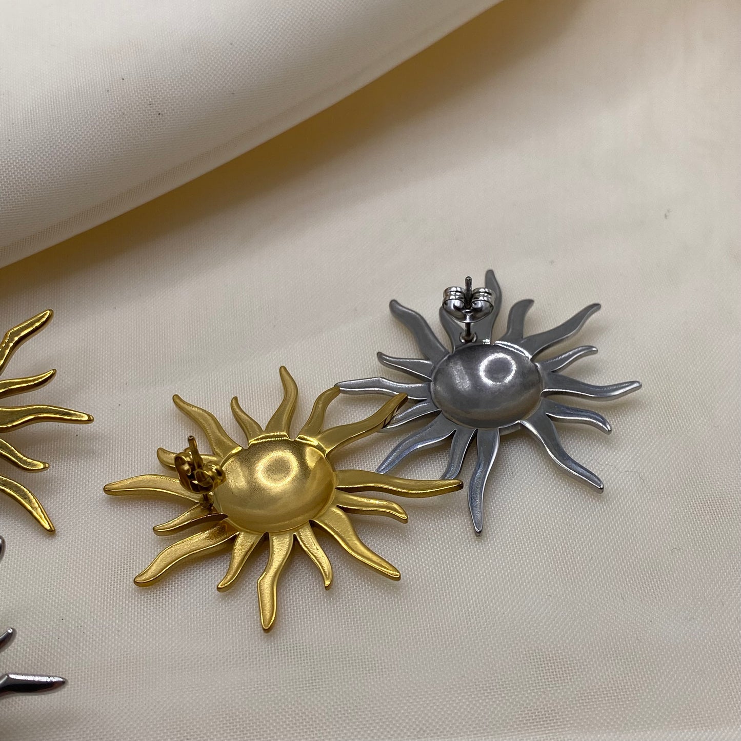 Big Sun Stud Earrings
