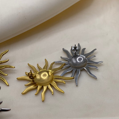 Big Sun Stud Earrings