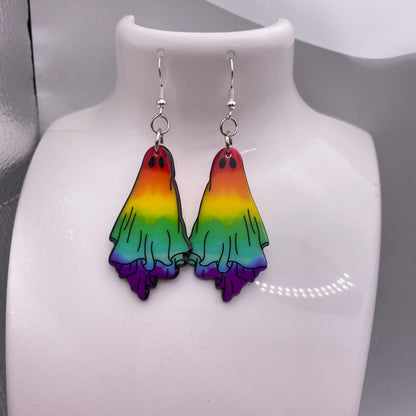 Rainbow Ghost Earrings