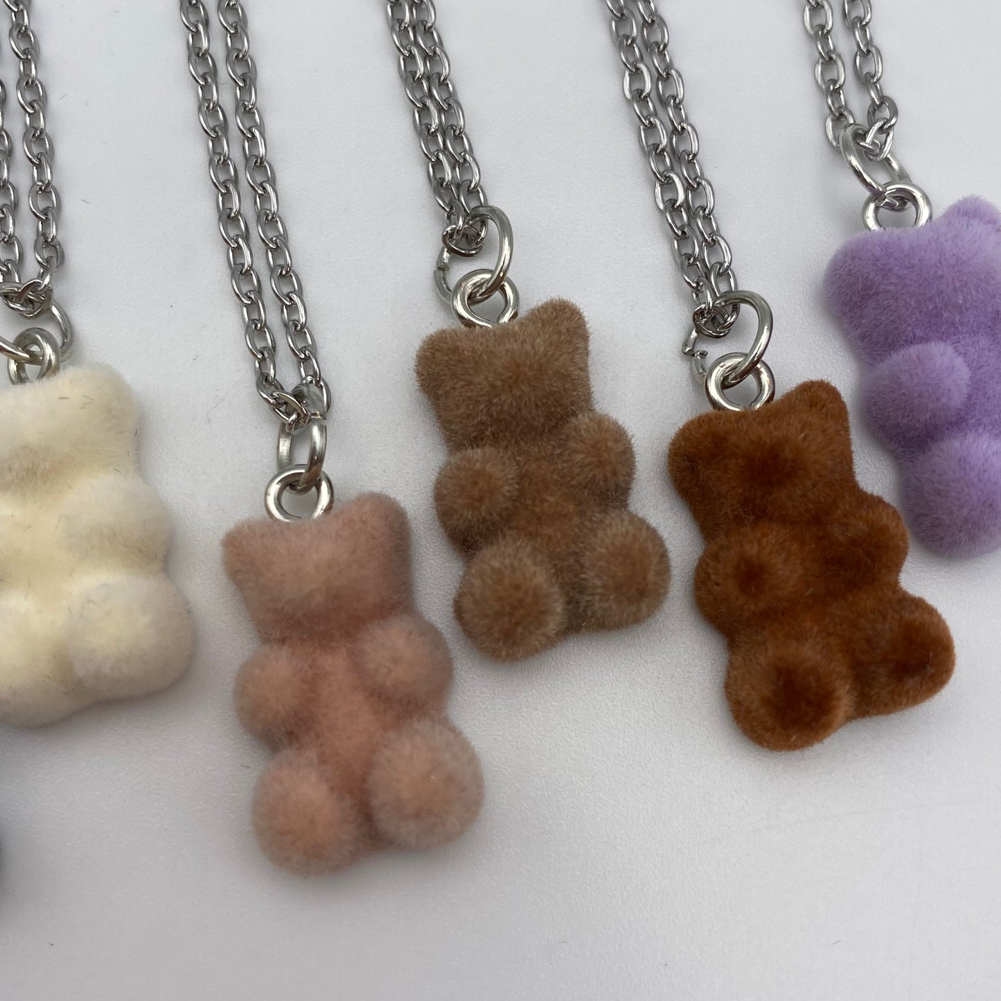 Fuzzy Felt Gummy Bear Necklaces