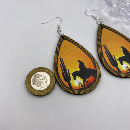 Old Western Pendant Earrings