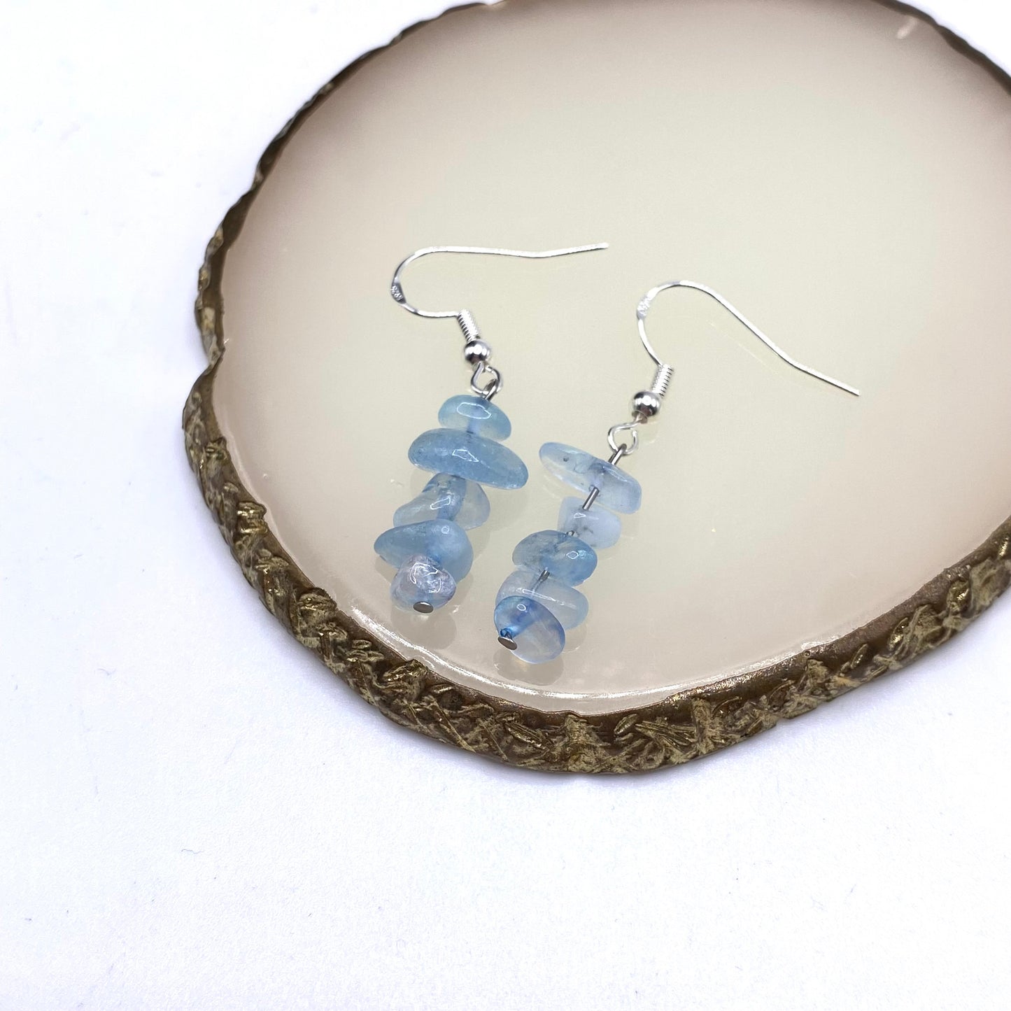 Aquamarine Crystal Earrings