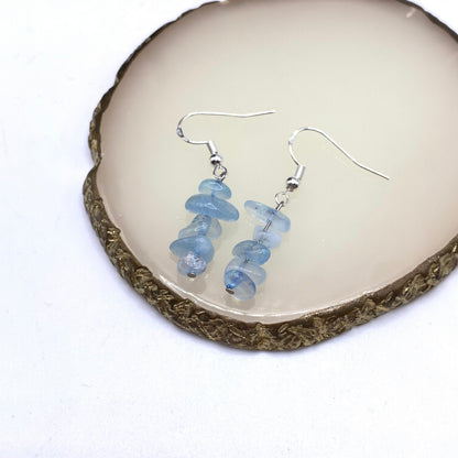Aquamarine Crystal Earrings