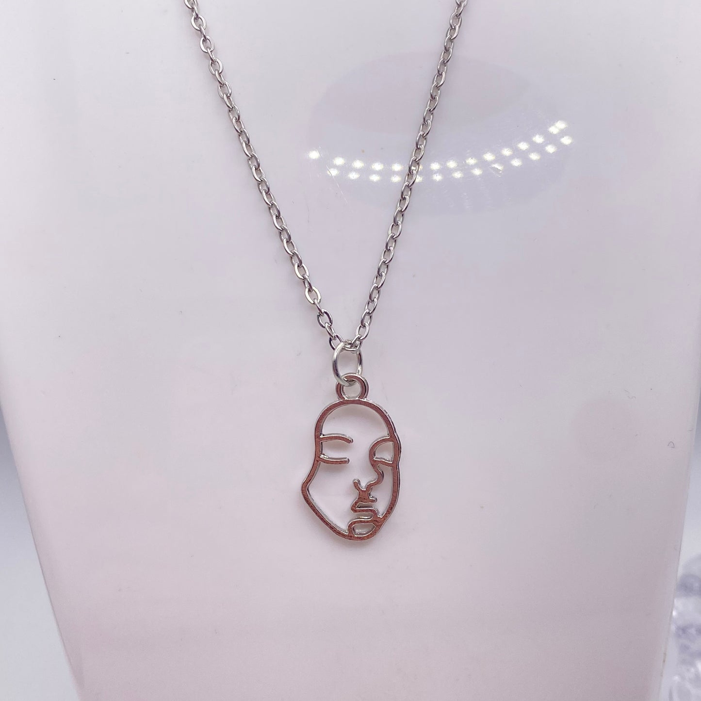 Line Face Necklace