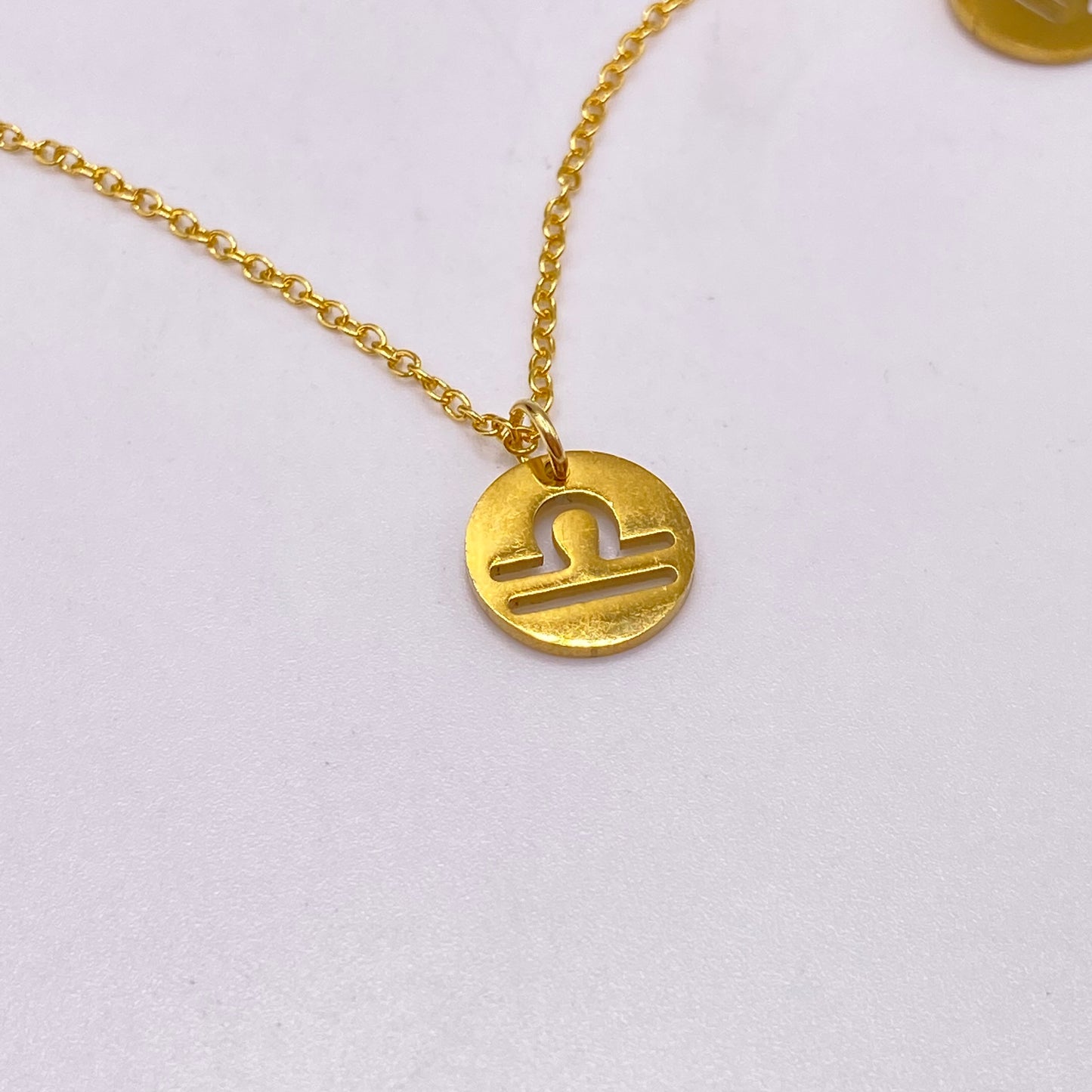 Gold Solid Star Sign Necklaces