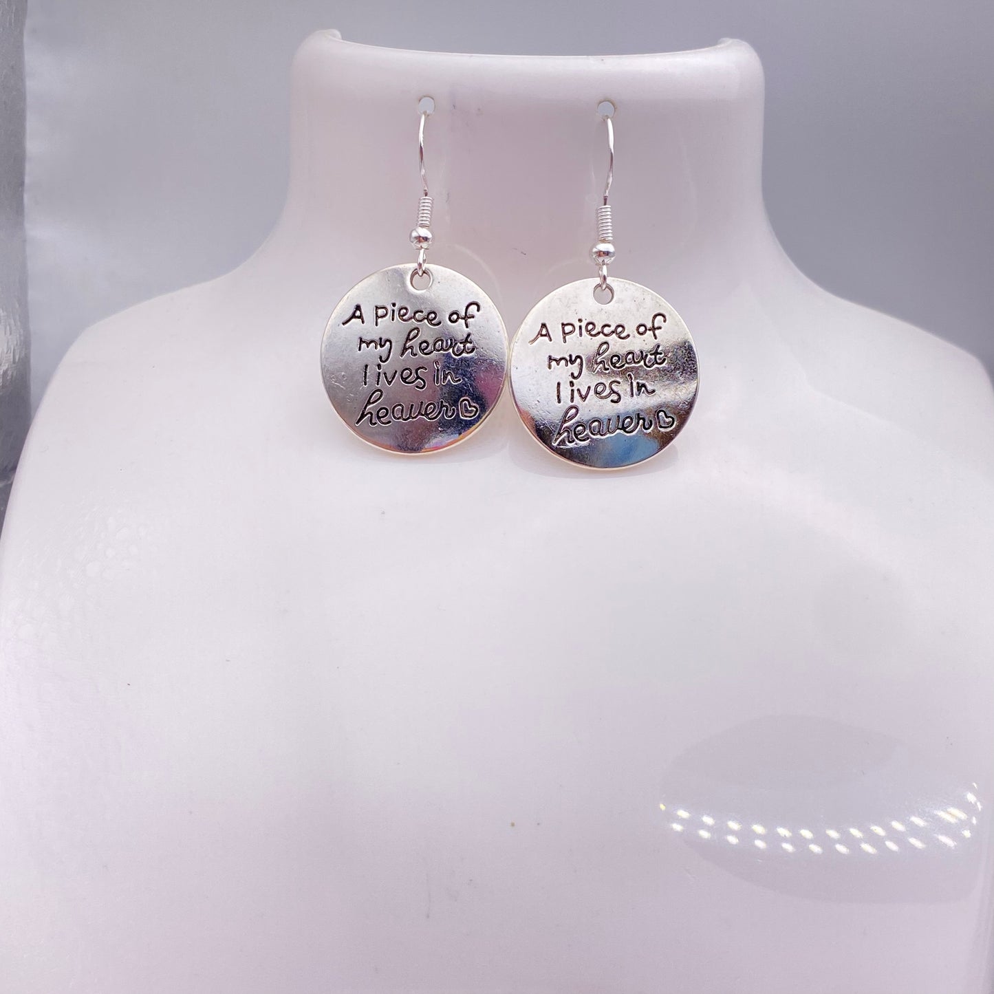 ‘A Piece My Heart Lives In Heaven’ Earrings