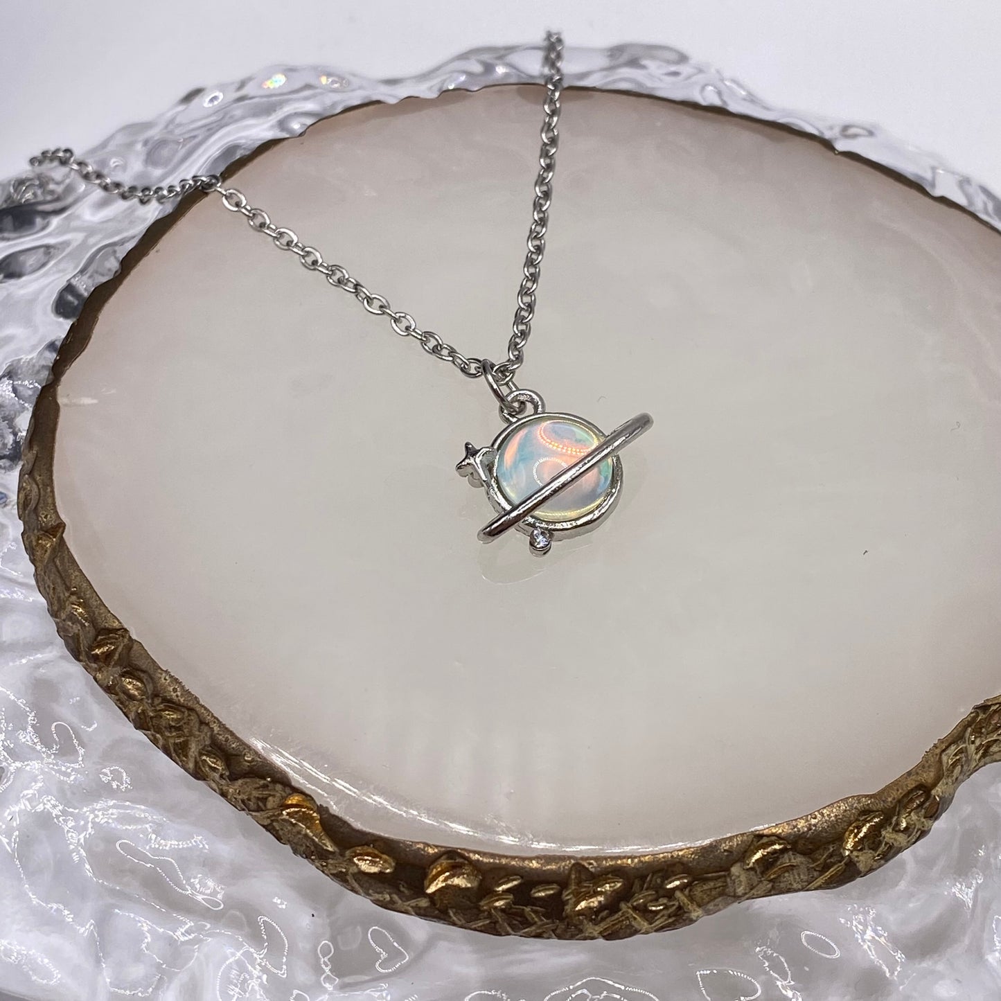 Holographic Planet Necklace