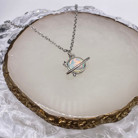 Holographic Planet Necklace