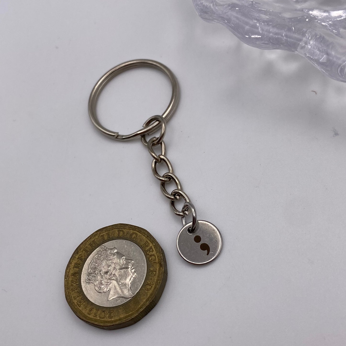 Semi Colon Keyring