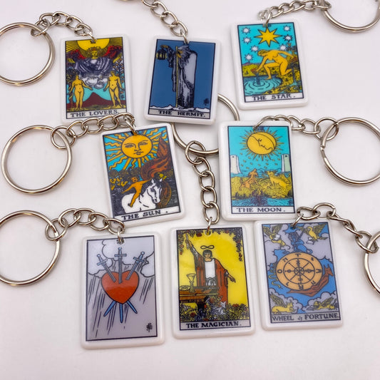 Colourful Tarot Card Keyring