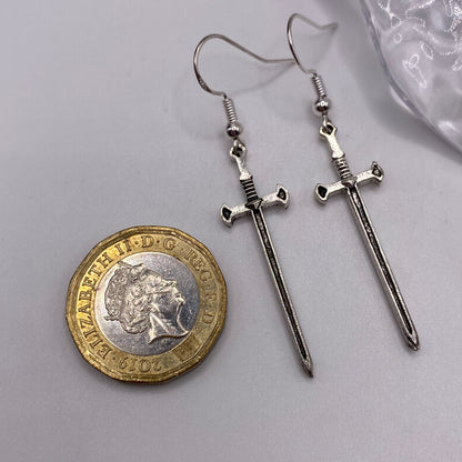 Small Sword Dagger Earrings