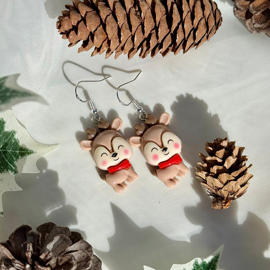 Chunky Reindeer Earrings