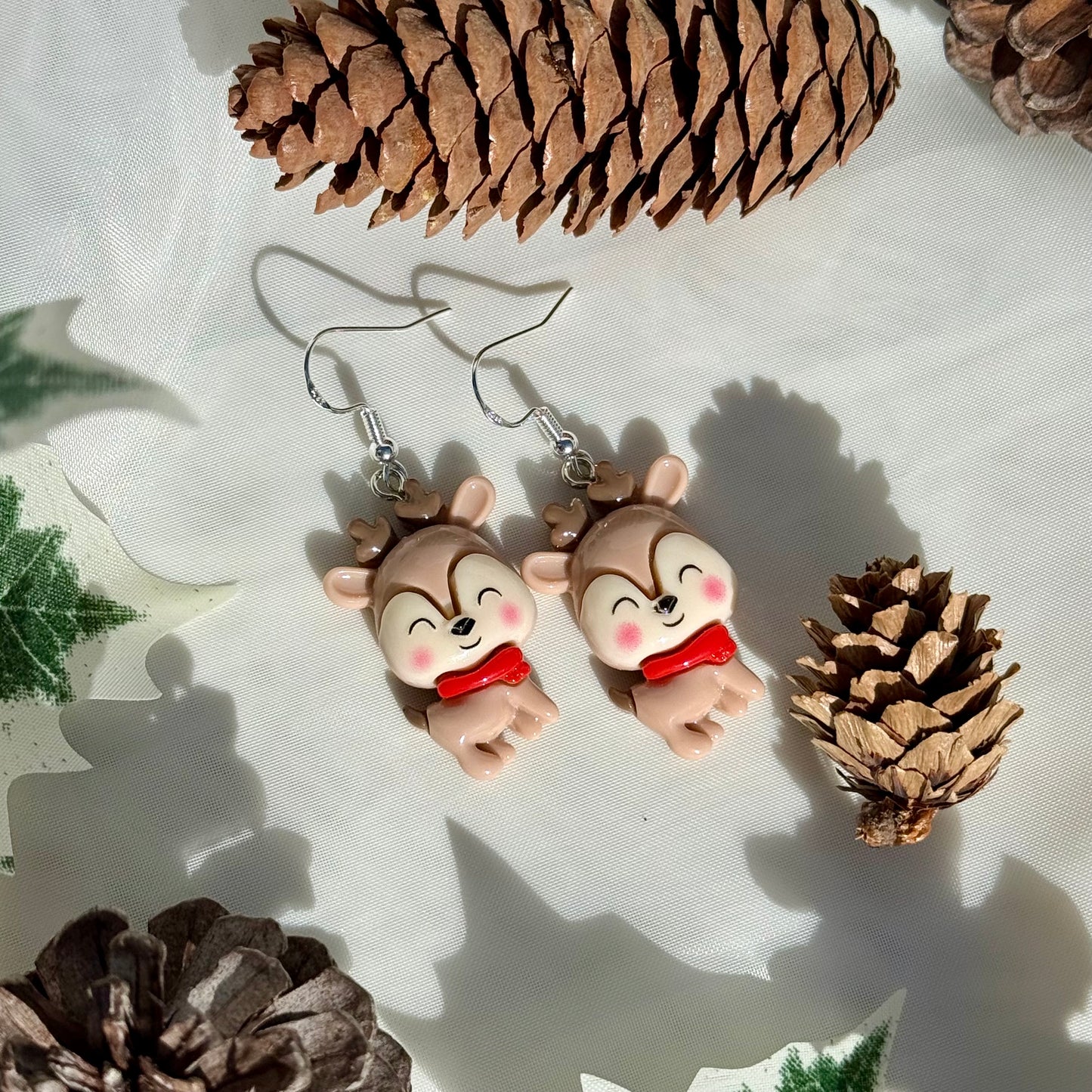 Chunky Reindeer Earrings