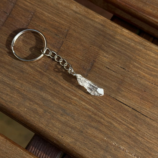 Clear Quartz Keyring