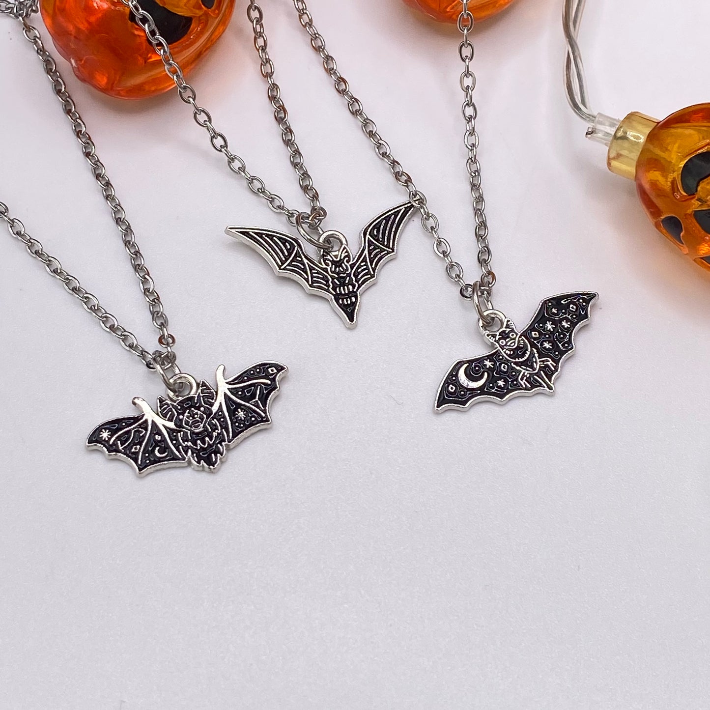 Black Bat Necklace