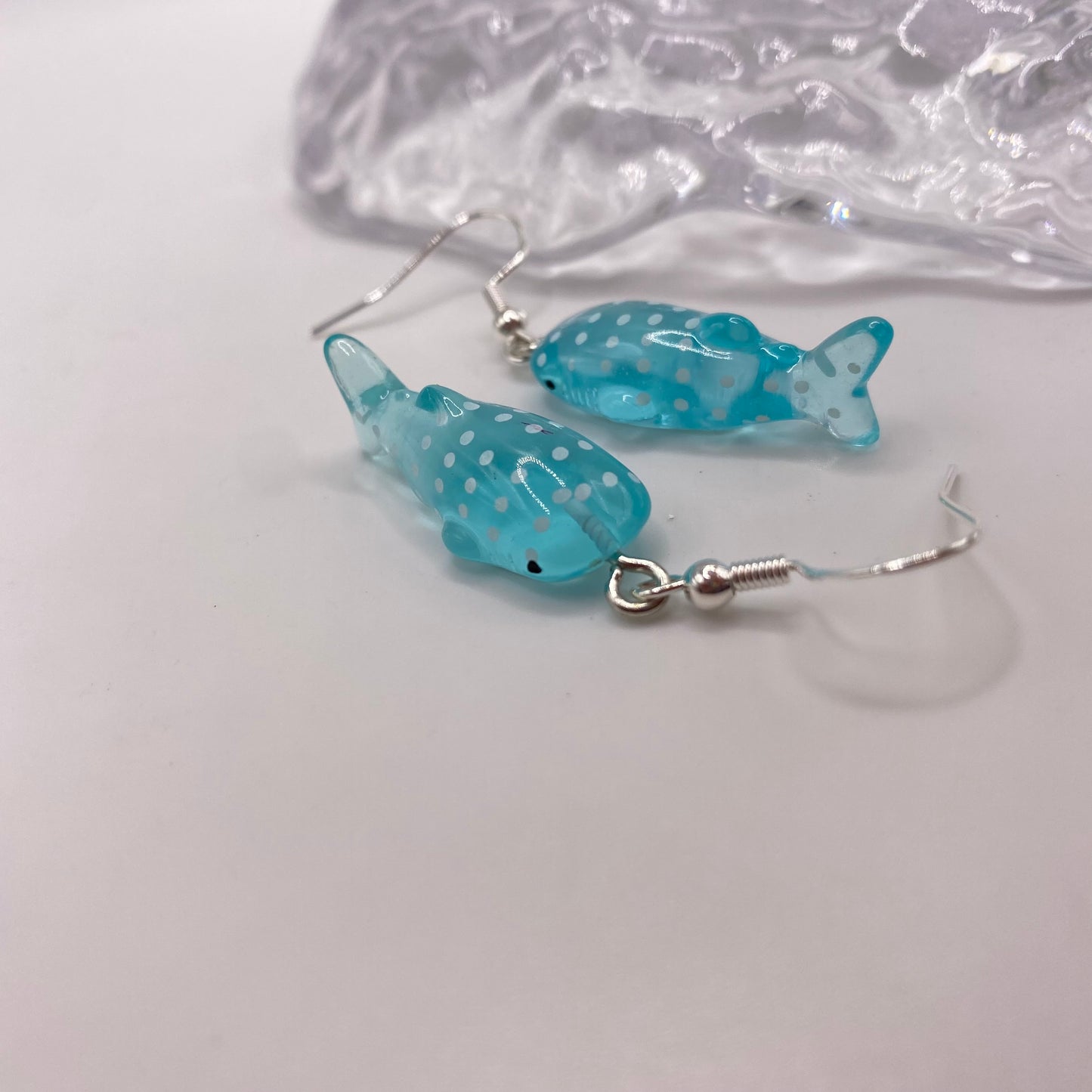 Blue Whale Drop Earrings