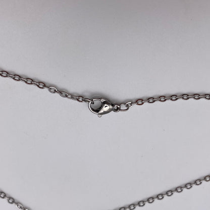 Silver Ribbon Bow Necklace