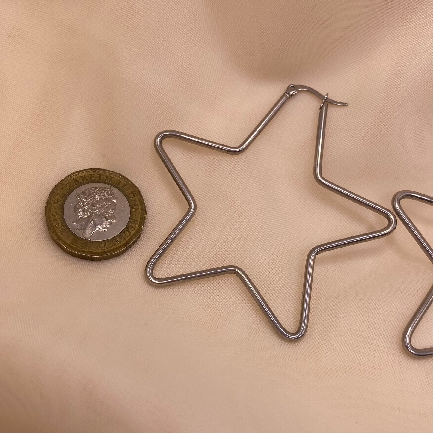 Big Star Shape Hoop Earrings