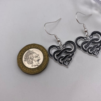 Heart Snakes Earrings