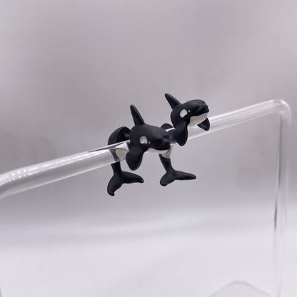 Orca Killer Whale Stud Earrings