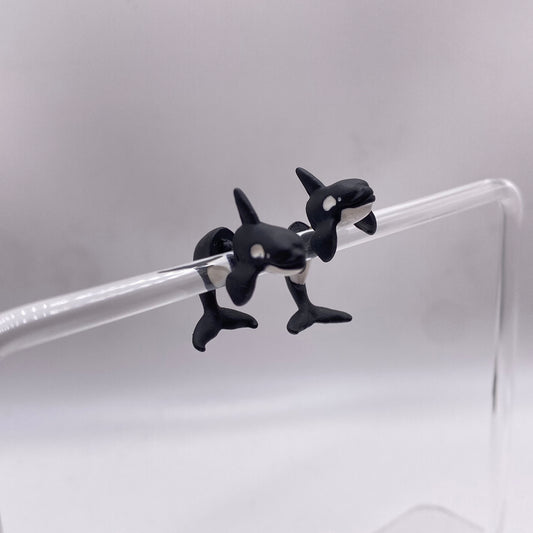 Orca Killer Whale Stud Earrings